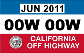 Sample of a Red OHV Plate