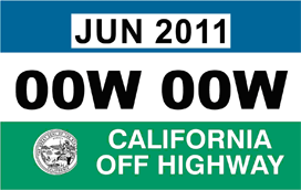 Sample of a Green OHV Plate